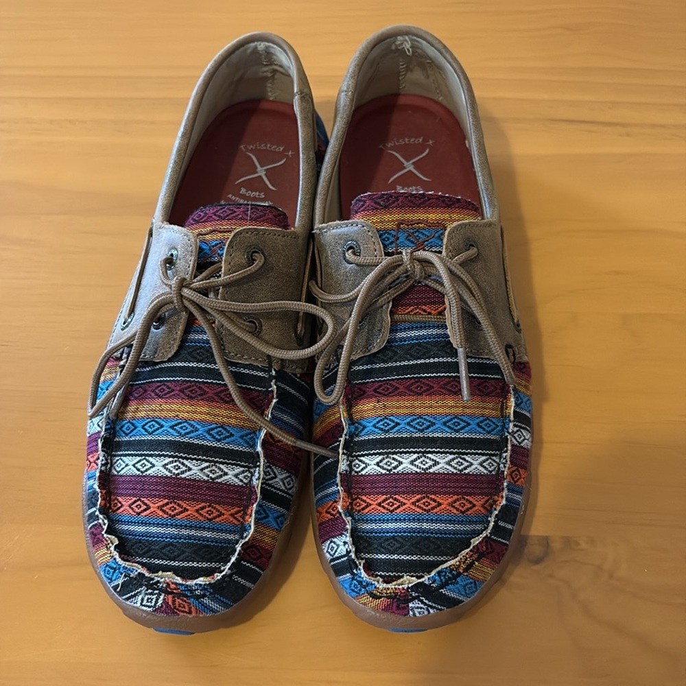 Twisted X driving shoe boat moc. Size 10